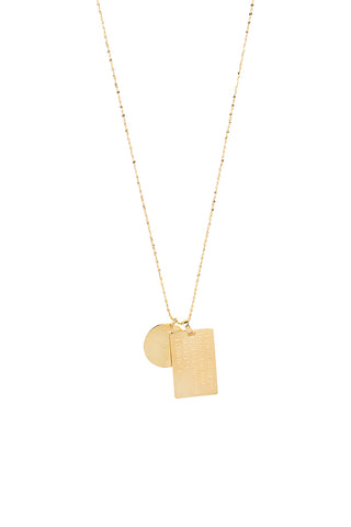 back-view-of-spell-s-leo-stargazer-zodiac-necklace-the-double-embossed-pendant-charm-necklace-comes-in-22k-gold-vermeil-and-hangs-from-a-twisted-rope-chain